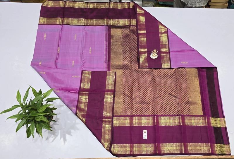 Pure Kanchi Saree with 1 grm Gold (id 13029)
