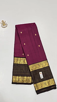 Pure Kanchi Saree with 1 grm Gold (id 13030)