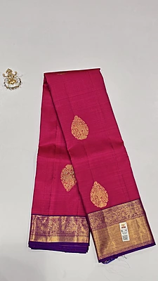 Pure Kanchi Saree with 1 grm Gold (id 13031)