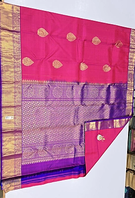 Pure Kanchi Saree with 1 grm Gold (id 13031)