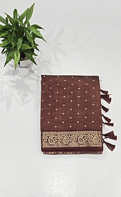 Tussur Cotton Saree (id 12000)