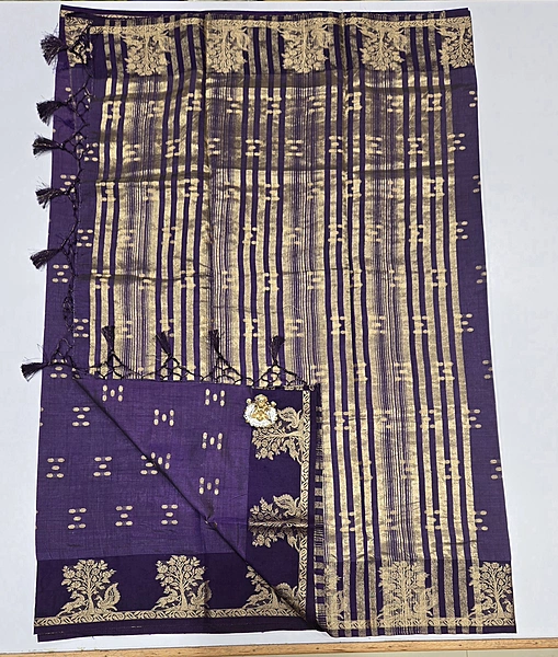 Tussur Cotton Saree (id 12010)