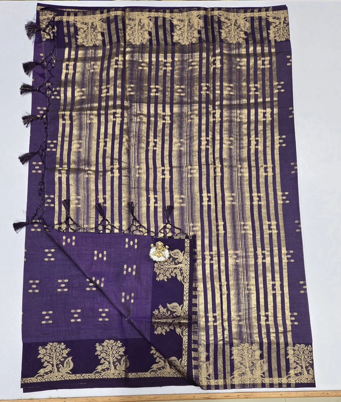 Tussur Cotton Saree (id 12010)
