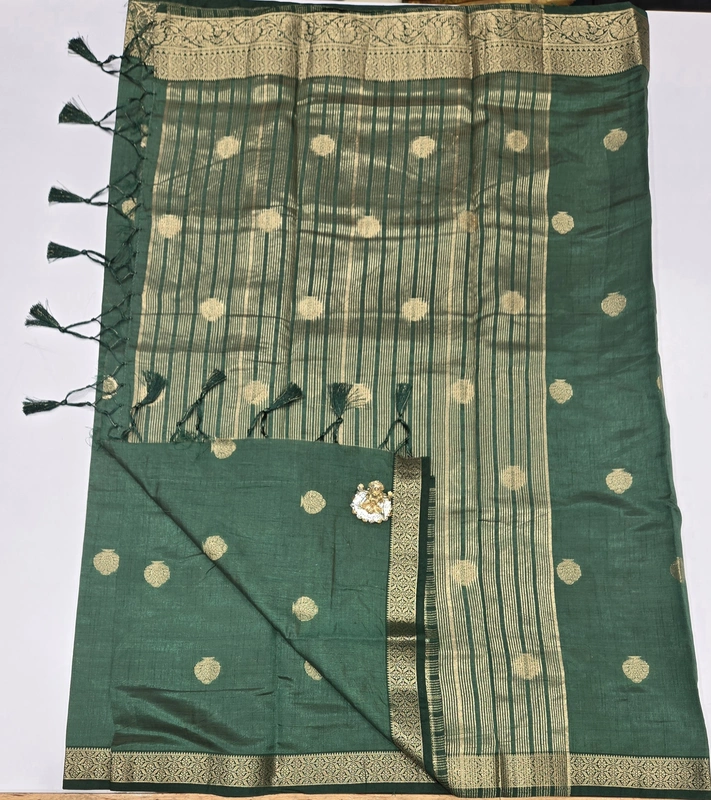 Tussur Cotton Saree (id 12007)