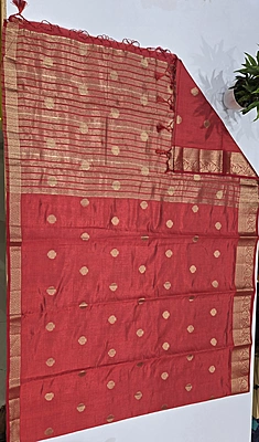 Tussur Cotton Saree (id 12011)