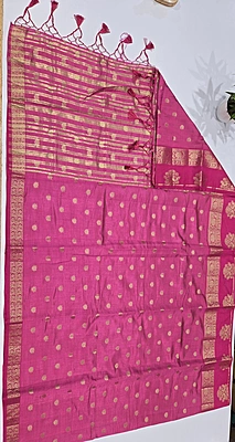 Tussur Cotton Saree (id 12006)