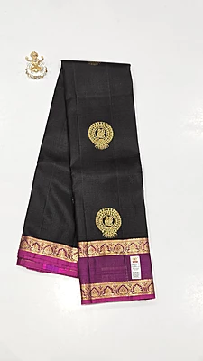 Pure Kanchi Saree with 1 grm Gold (id 13013)