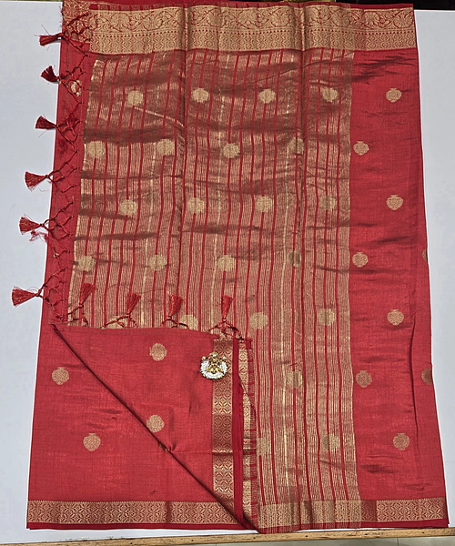 Tussur Cotton Saree (id 12011)