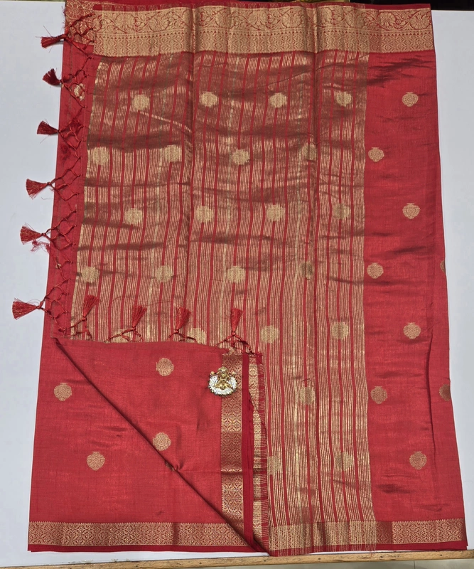 Tussur Cotton Saree (id 12011)