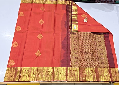 Pure Kanchi Saree with 1 grm Gold (id 13012)