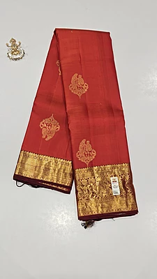 Pure Kanchi Saree with 1 grm Gold (id 13012)