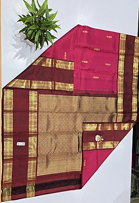 Pure Kanchi Saree with 1 grm Gold (id 13014)