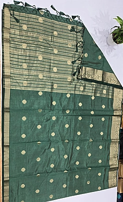 Tussur Cotton Saree (id 12007)
