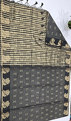 Tussur Cotton Saree (id 12005)
