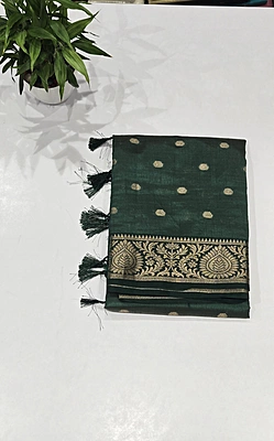 Tussur Cotton Saree (id 12002)