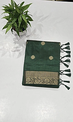 Tussur Cotton Saree (id 12007)