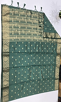 Tussur Cotton Saree (id 12002)