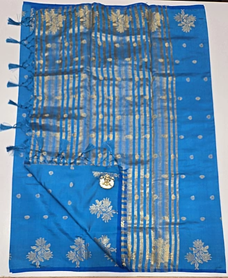 Tussur Cotton Saree (id 12001)