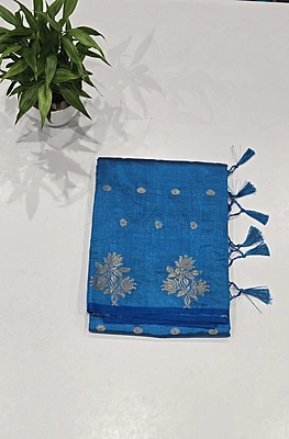 Tussur Cotton Saree (id 12001)