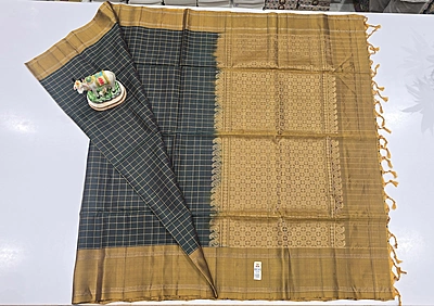 Pure Kuppadam Handloom Silk Saree (id 14003)