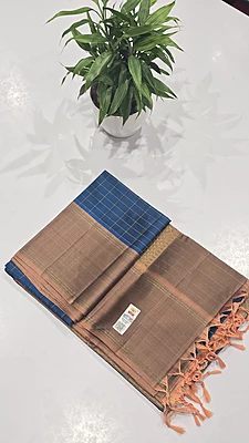 Pure Kuppadam Handloom Silk Saree (id 14004)