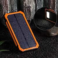 Solar power bank used during outdoor activities Solar power bank used during outdoor activities