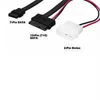 SATA 13 Pin to 7 Pin SATA Cable for Slim DVD Writer