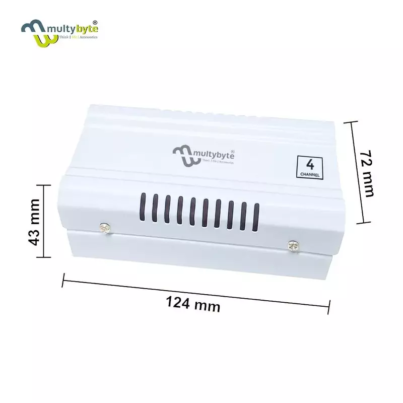 Multybyte CCTV Power Supply SMPS - 4Ch Metal