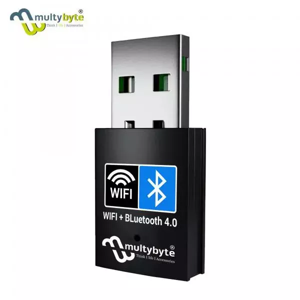 Multybyte AC150 Mbps USB Wi-Fi and Bluetooth Dongle