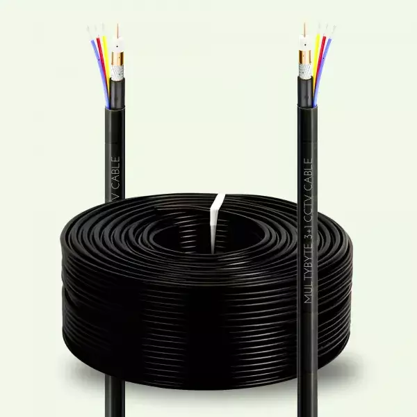 Multybyte 3+1 CCTV Coaxial Cable (Pure Copper) 180 Yd