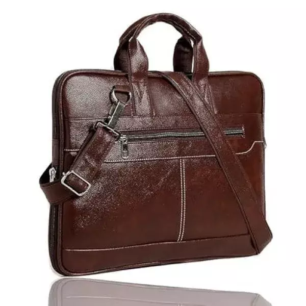 Laptop Carry Handle Bag (Brown Leather)