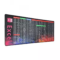 Gaming Mouse Pad with Excel Shortcut Keys (90x40cm)