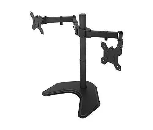Dual Monitor Stand up to 27 inch - Horizontal Leg Type