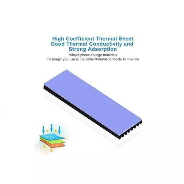 Heatsink for SSD NVME/SATA with Silicone Thermal Cooling Gel Pad