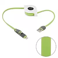 USB to iPhone + Micro USB Cable