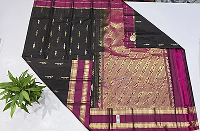 Pure Kuttu Handloom Silk (id 15010)
