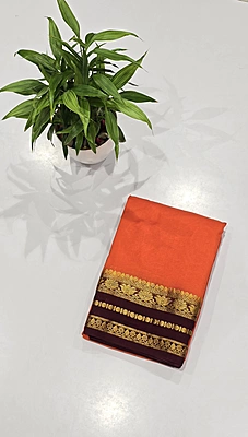 Crape Silk Contrast Saree (id 16004)