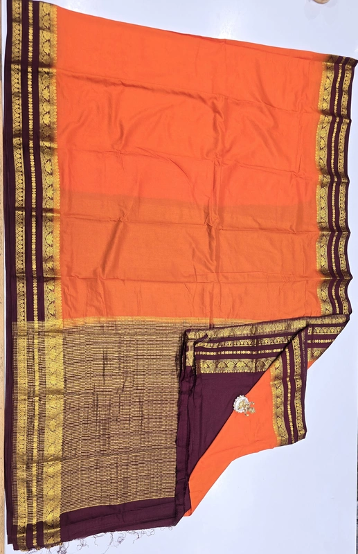 Crape Silk Contrast Saree (id 16004)