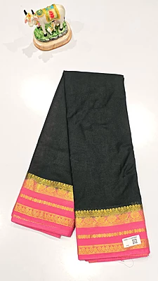 Crape Silk Contrast Saree (id 16005)