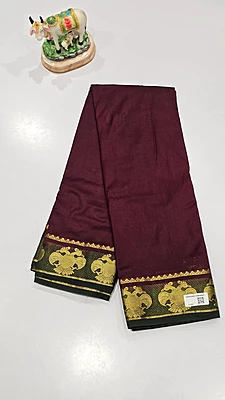 Crape Silk Contrast Saree (id 16006)