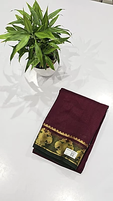 Crape Silk Contrast Saree (id 16006)