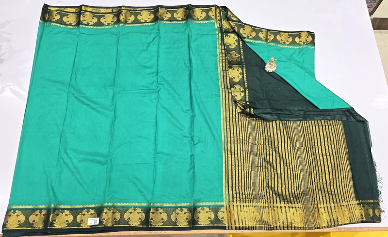 Crape Silk Contrast Saree (id 16009)