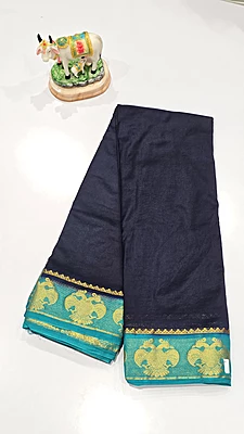 Crape Silk Contrast Saree (id 16013)
