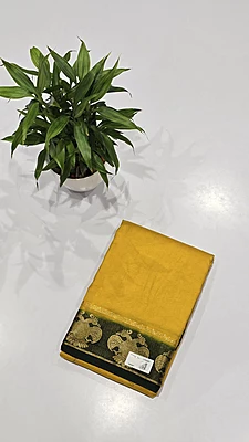Crape Silk Contrast Saree (id 16014)