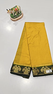 Crape Silk Contrast Saree (id 16014)