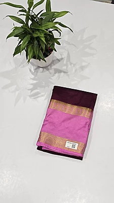 Crape Silk Contrast Saree (id 16017)