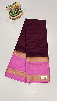 Crape Silk Contrast Saree (id 16017)