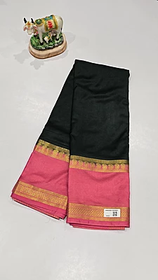 Crape Silk Contrast Saree (id 16022)
