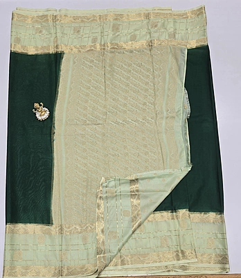 Premium Mona Crape Silk Saree (id 17000)