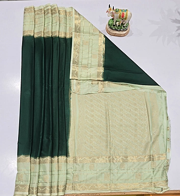 Premium Mona Crape Silk Saree (id 17000)